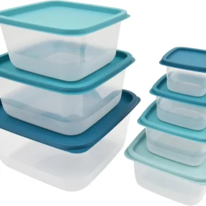 14-Piece Teal Ombre Airtight Food Storage Container Set