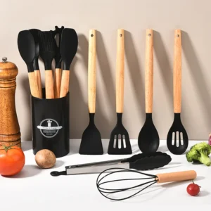 12-Piece Heat-Resistant Kitchen Utensil Set with Holder