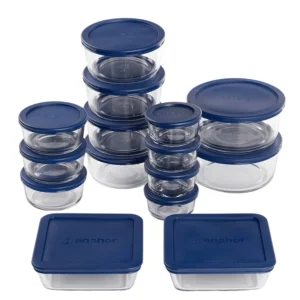 30-Piece Glass Food Storage Container Set with Lids