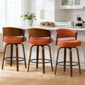 27" Swivel Counter Height Bar Stools Set of 3