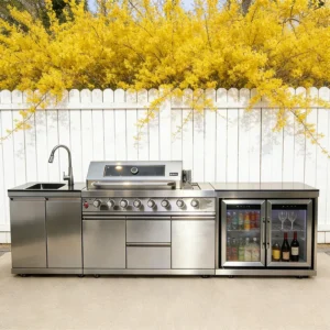 Modular 304 Stainless Steel Outdoor Kitchen Set with Grill & Sink